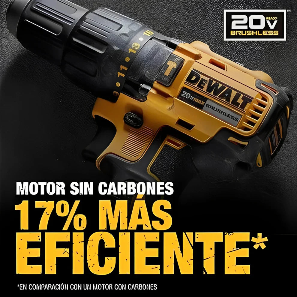 Kit Taladro DeWalt + 2 Baterías + Kit Herramienta 46 PCS