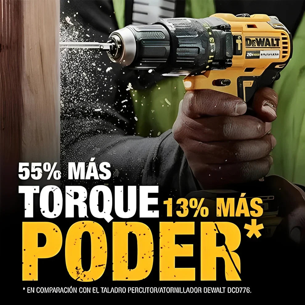 Kit Taladro DeWalt + 2 Baterías + Kit Herramienta 46 PCS