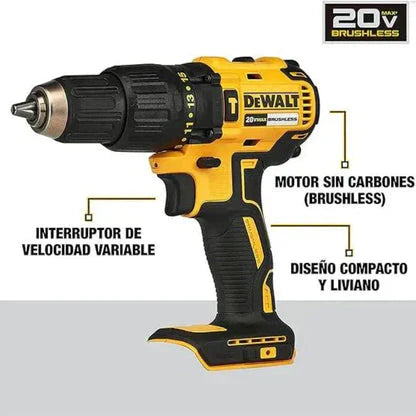 Kit Taladro DeWalt + 2 Baterías + Kit Herramienta 46 PCS