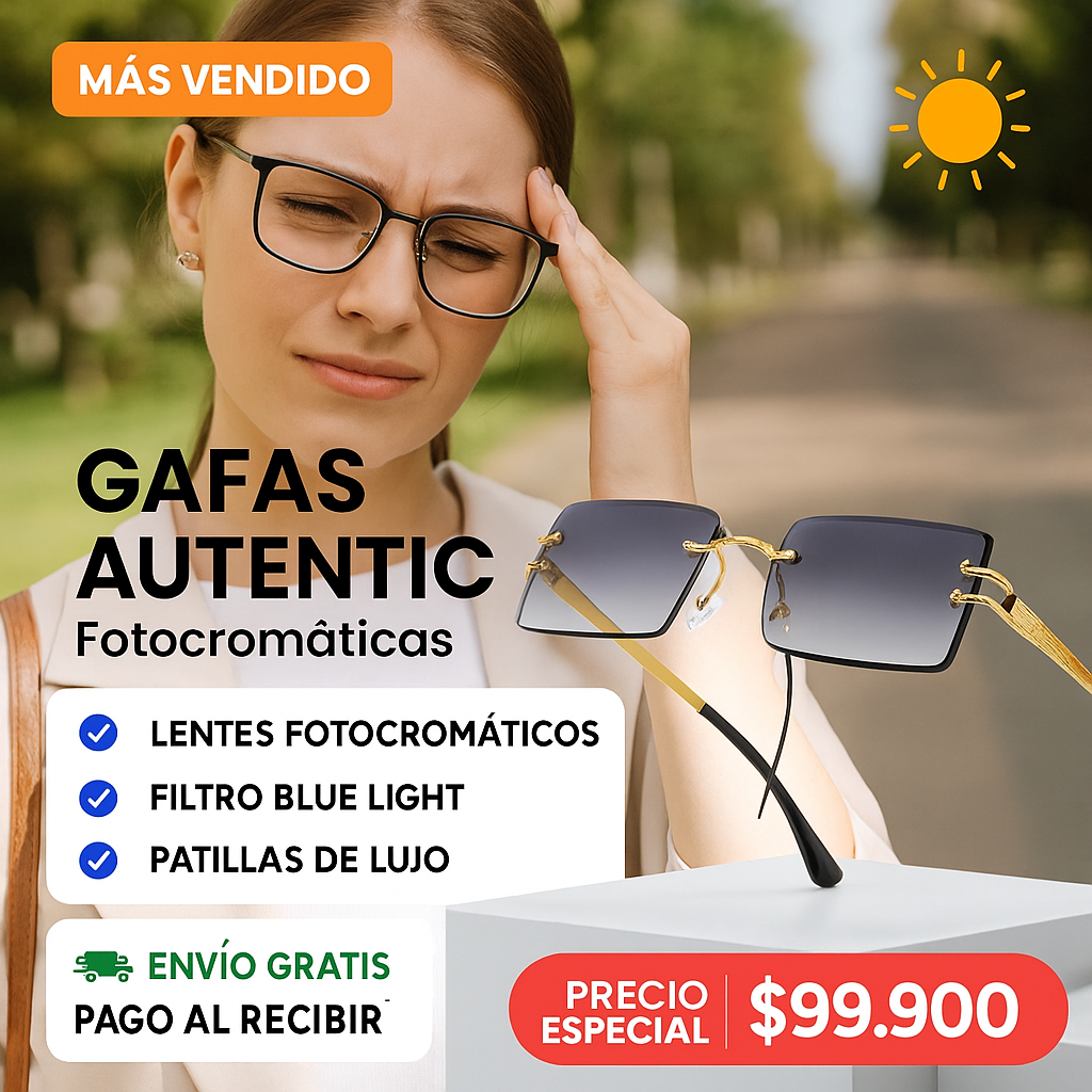[Últimas 7  Unidades] Gafas Fotocromáticas Auténticas